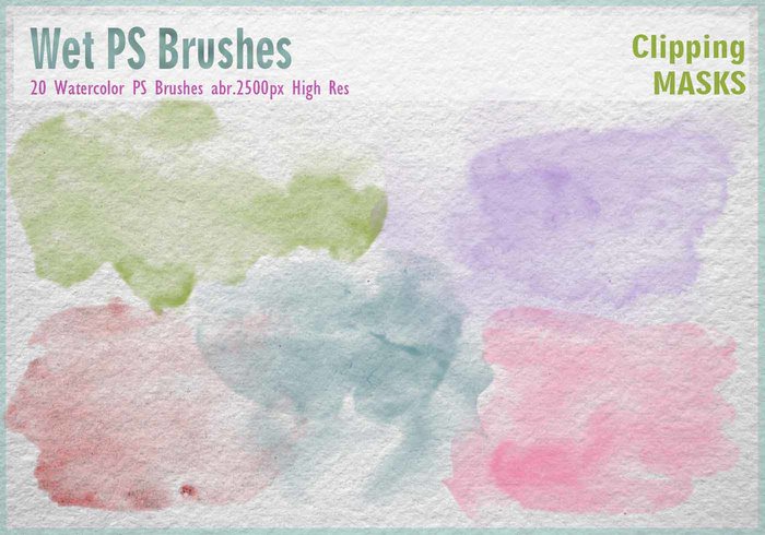 700x490 Watercolor Mask Ps Brushes Abr.