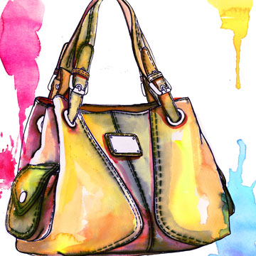 360x360 Handbags By Day Watercolor By Night. Marion Bolognesi