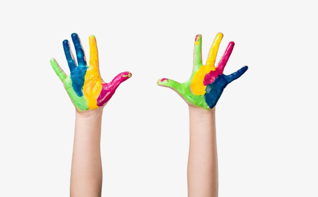 650x404 Watercolor Painted Hands, Watercolor Clipart, Painted Watercolor