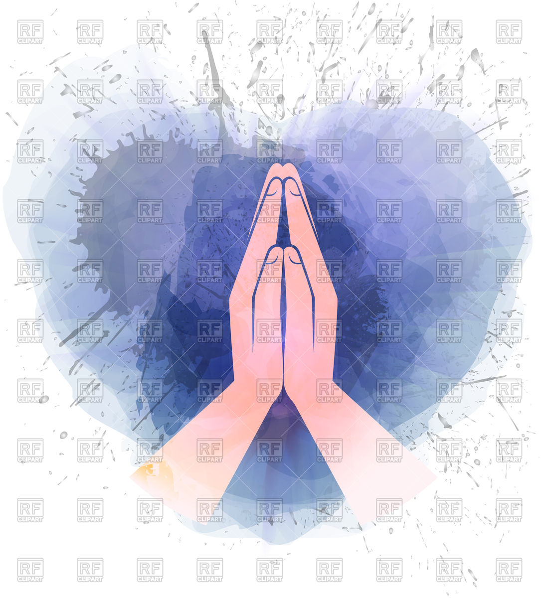 1085x1200 Watercolor Hands Of Prayer Vector Image Vector Artwork Of People