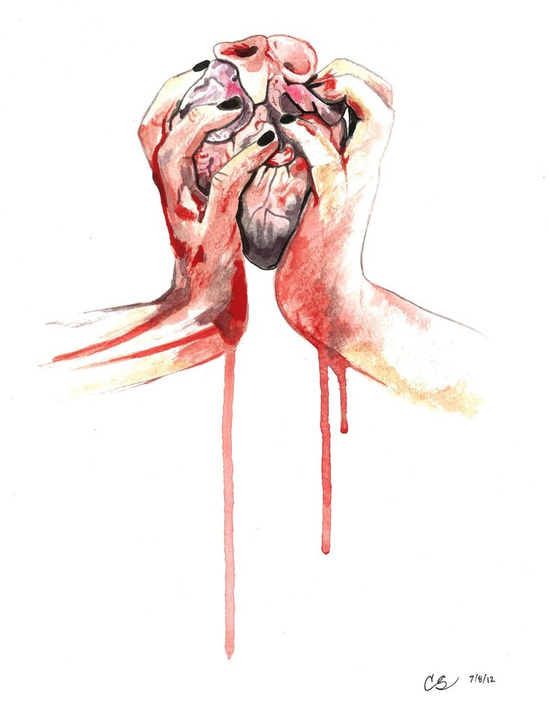 786x1016 Heart In Hands Watercolor By Sabre Art