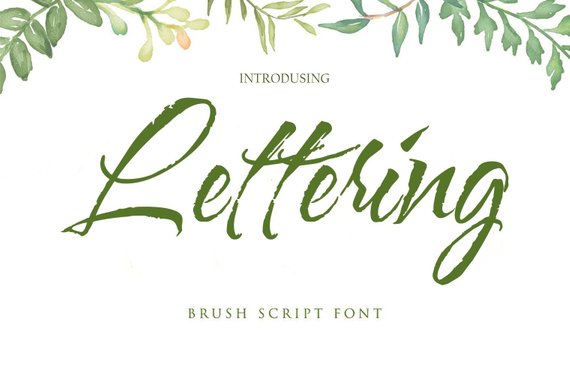 570x368 Calligraphy Font Handwritten Script Wedding Watercolor Instant Etsy