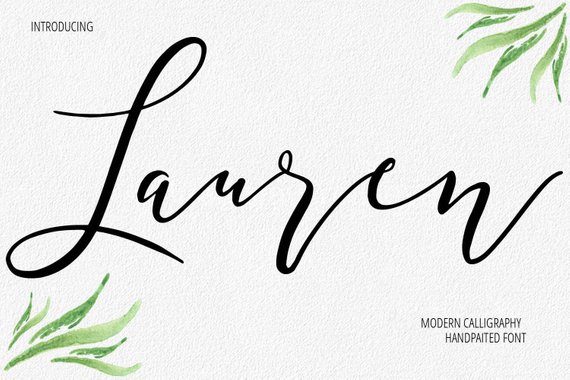 570x380 Digital Font Calligraphy Handwritten Script Wedding Watercolor Etsy