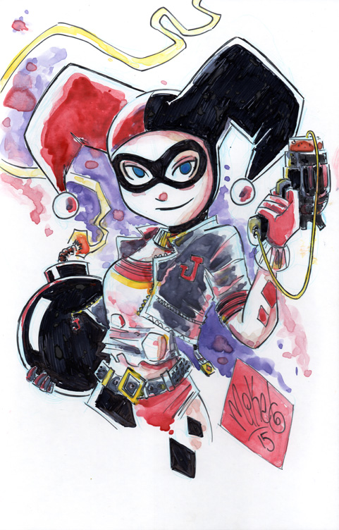 481x752 Watercolor Harley Quinn By Mikemaihack