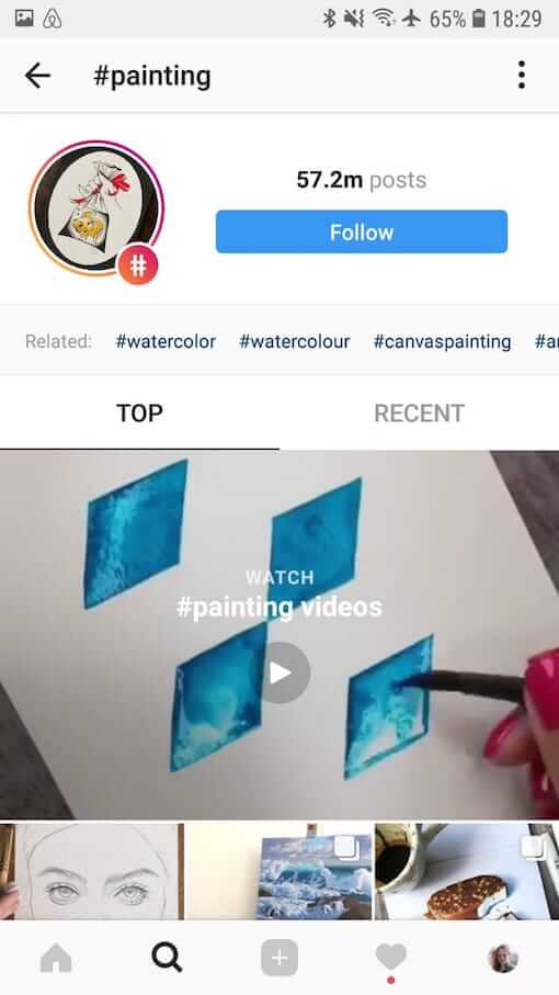 Watercolor Hashtags