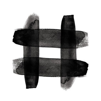 354x354 Hashtag Print Abstract Watercolor Print From Madkittymedia