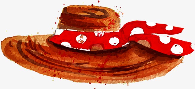 650x298 Watercolor Painted Hat, Watercolor Vector, Hat Vector, Watercolor