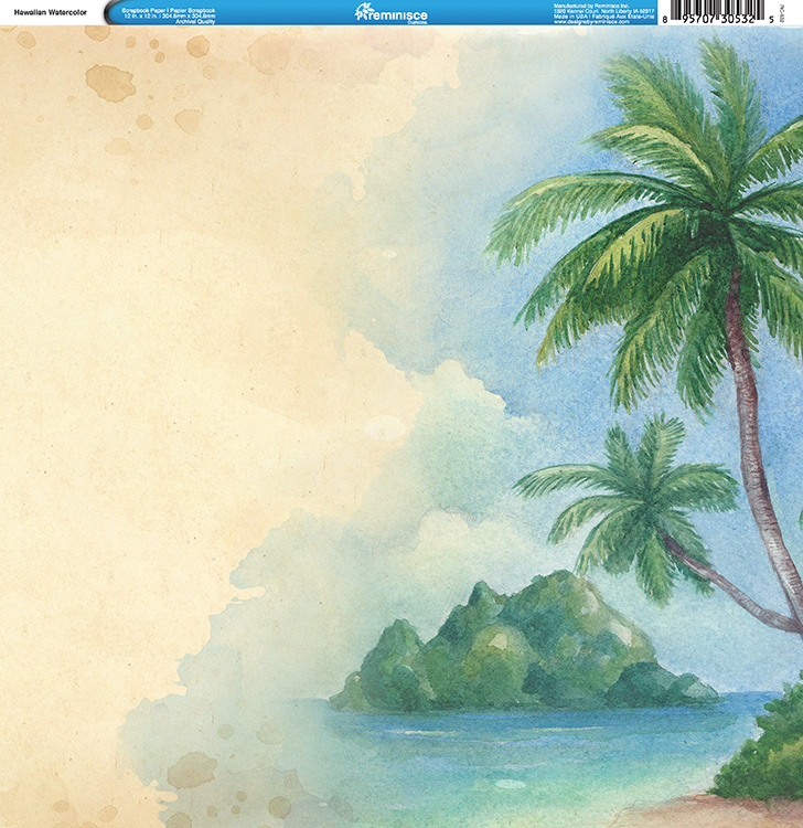 728x750 Reminisce Hawaii Hawaiian Watercolor Paper