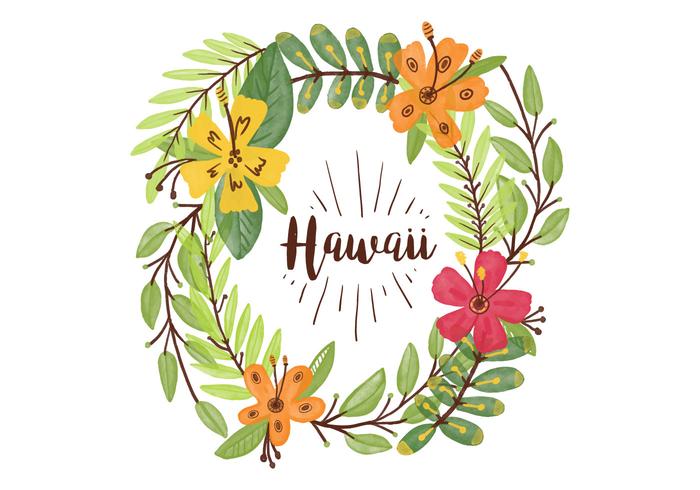 700x490 Free Hawaiian Lei Watercolor Background