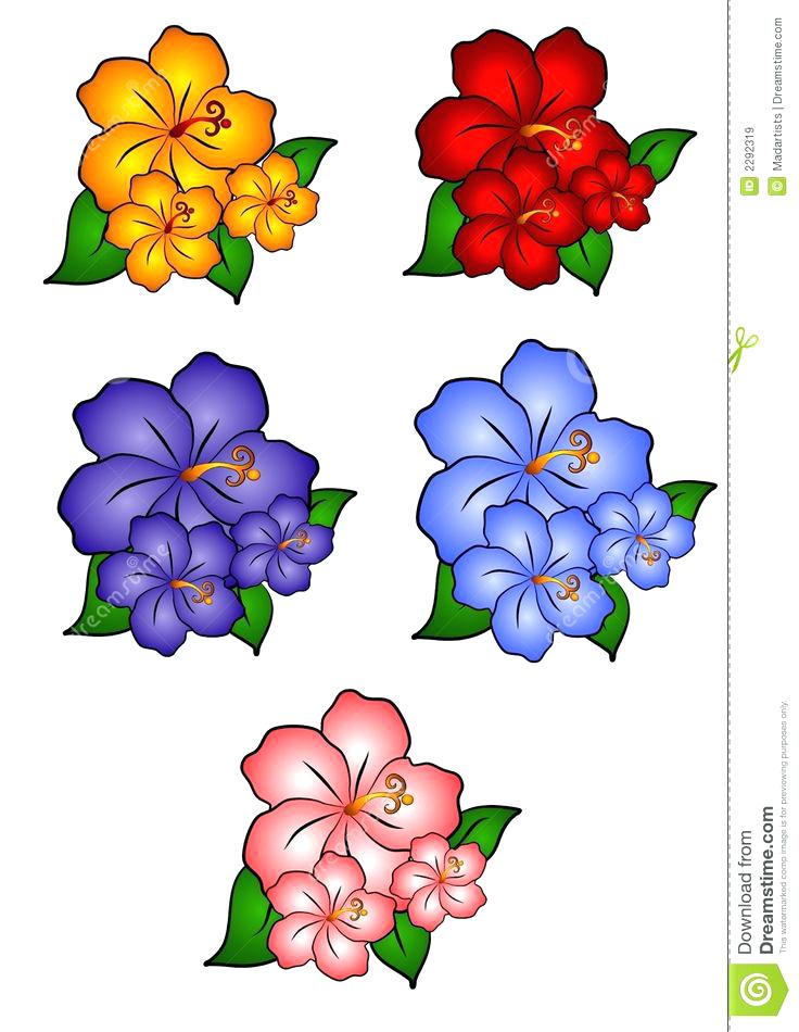 736x950 Hawaiian Flower Border Clip Art Watercolor Tropical Frame With