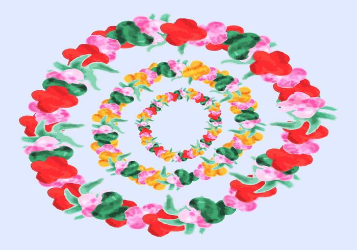 700x490 Free Hawaiian Leis Watercolor Vector