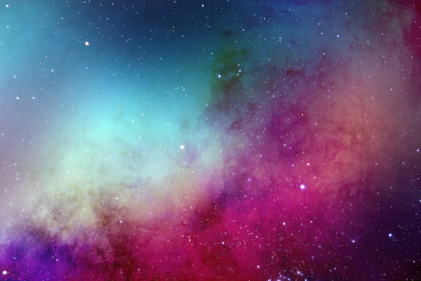 600x400 Pink And Cyan Space Watercolor Backgrounds Hd Picture Free Download
