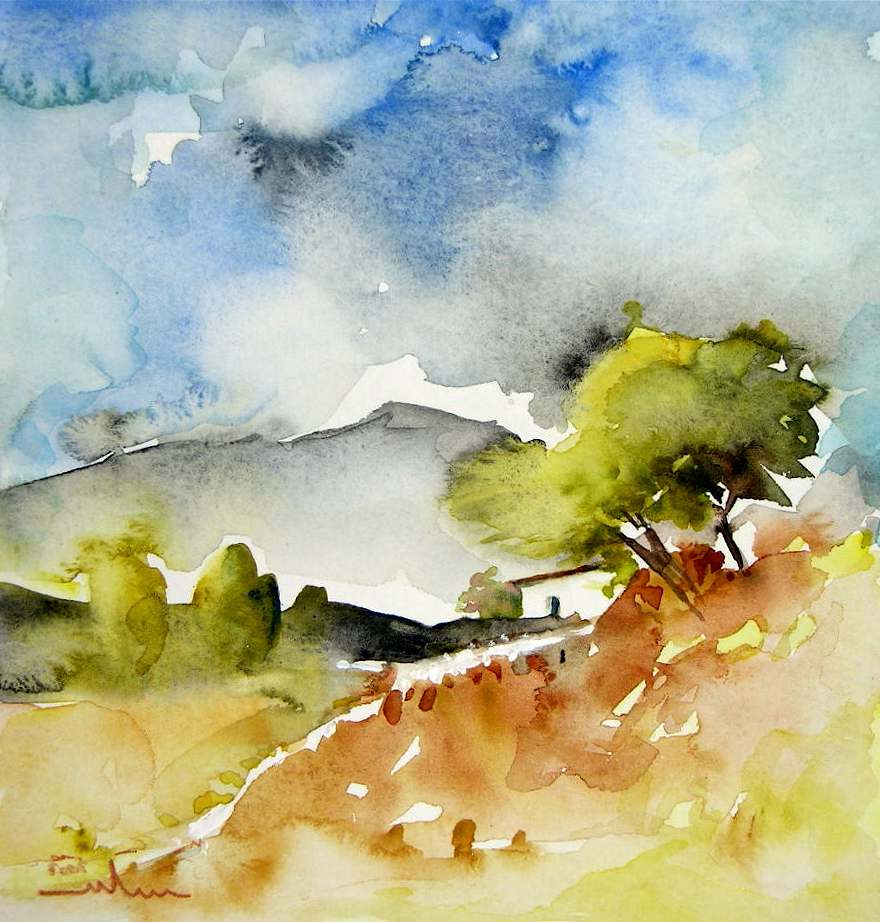 880x922 Watercolor Painting Hd