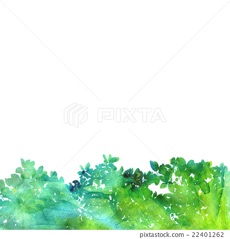 450x468 Green Leaves Watercolor Illustration Footer Header