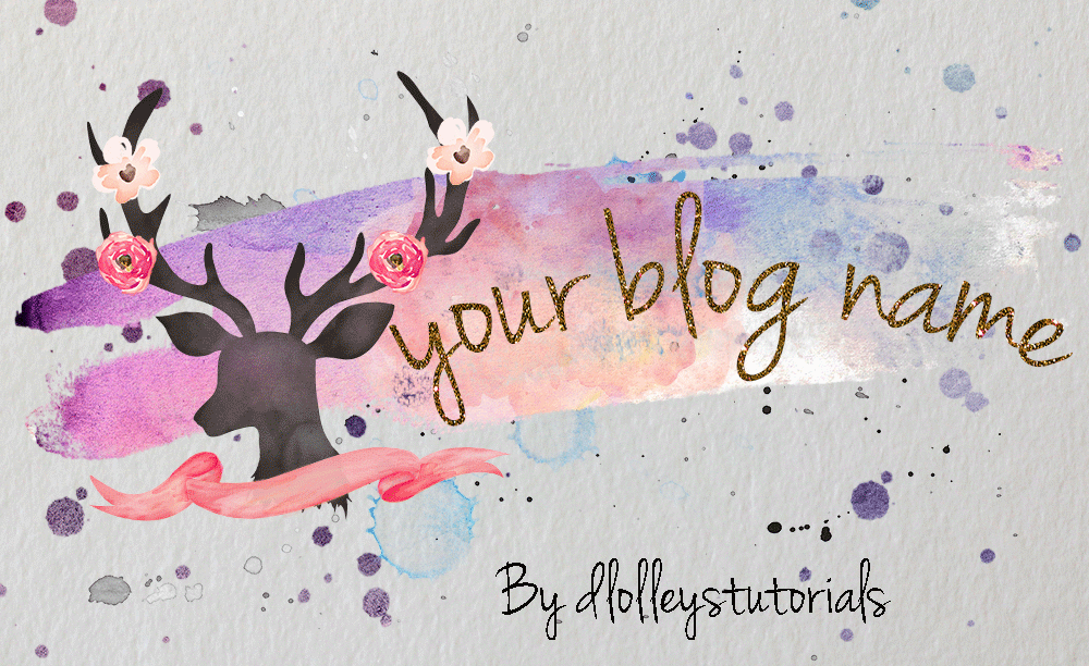 1000x612 Watercolor Deer Psd Blog Header