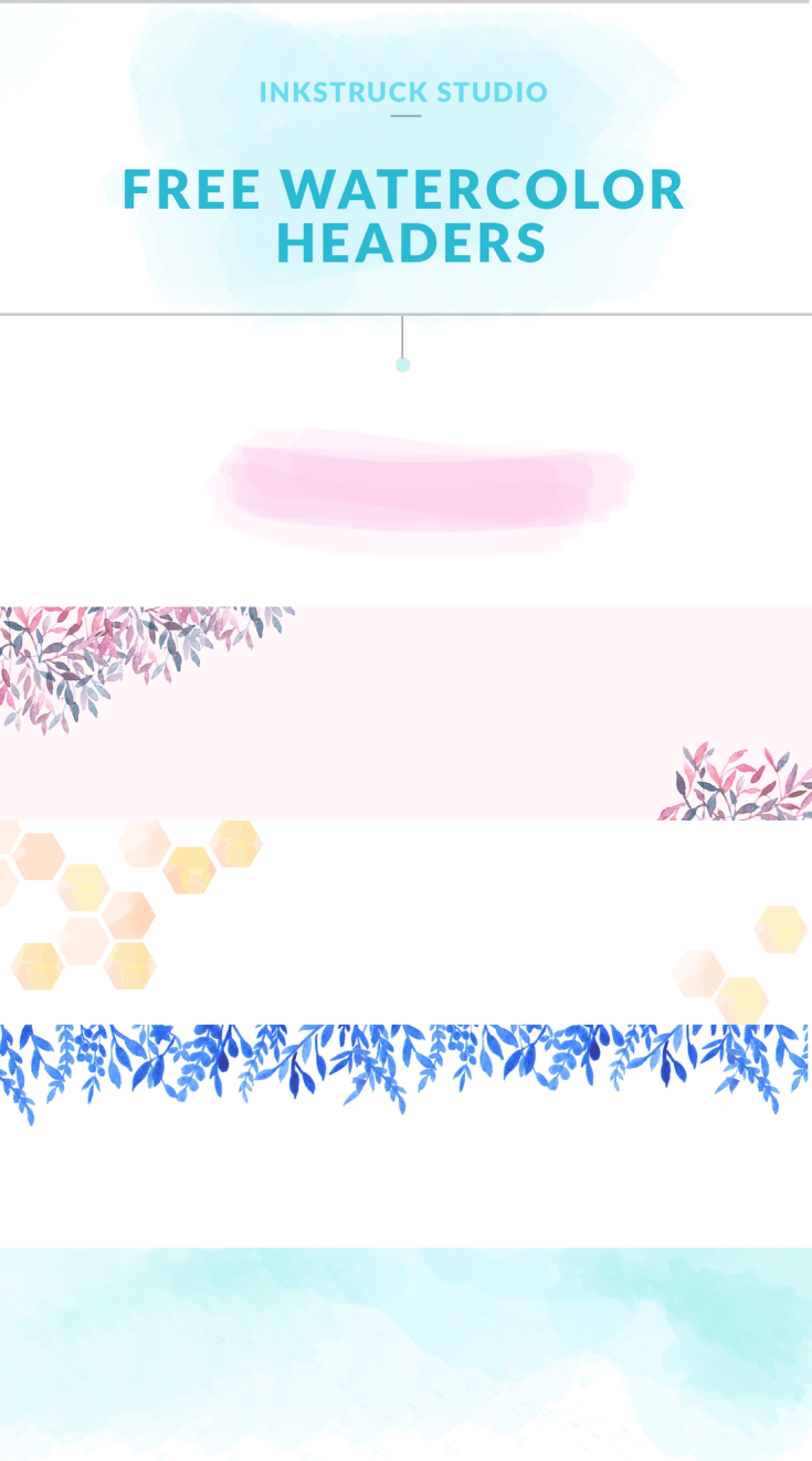 735x1323 Free Watercolor Blog Headers Freebies, Printables And Downloads
