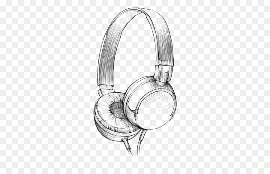 900x580 Drawing Headphones Watercolor Painting Pencil Sketch