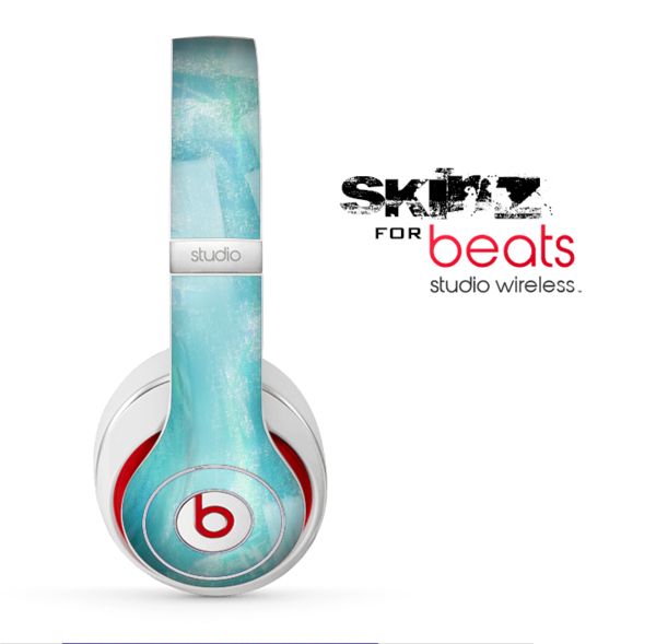 600x589 The Subtle Teal Watercolor Skin For The Beats By Dre Studio