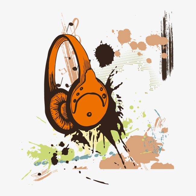 650x650 Vector Watercolor And Headphones, Watercolor, Headset, Vector