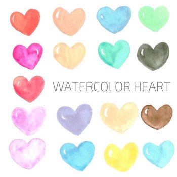 350x350 Watercolor Heart Clipart By Writelovely Teachers Pay Teachers