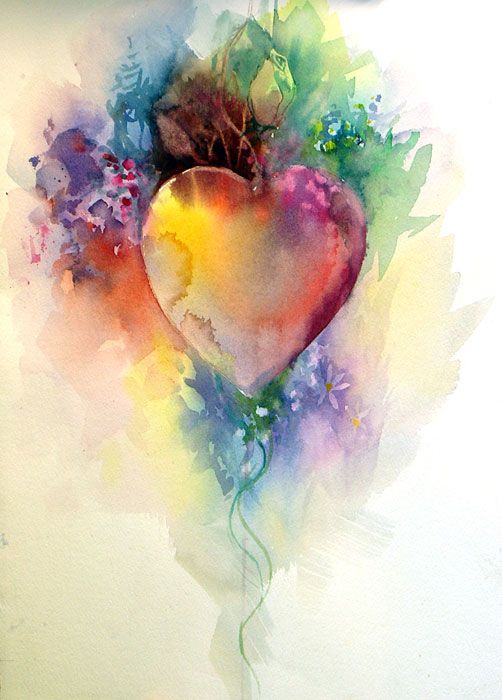 502x700 Watercolor Heart Rebecca Pearl Beautiful Layeringlt3lt3lt3beautifullt3