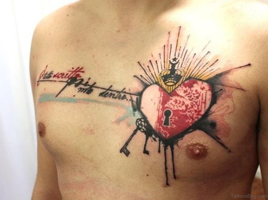 1024x764 75 Attractive Heart Tattoos On Chest