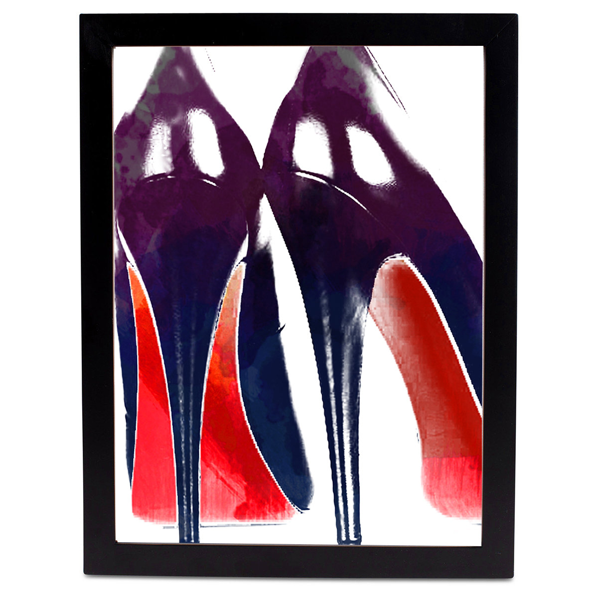 1198x1198 Safiyajamila High Heels Watercolor Framed Graphic Art Wayfair