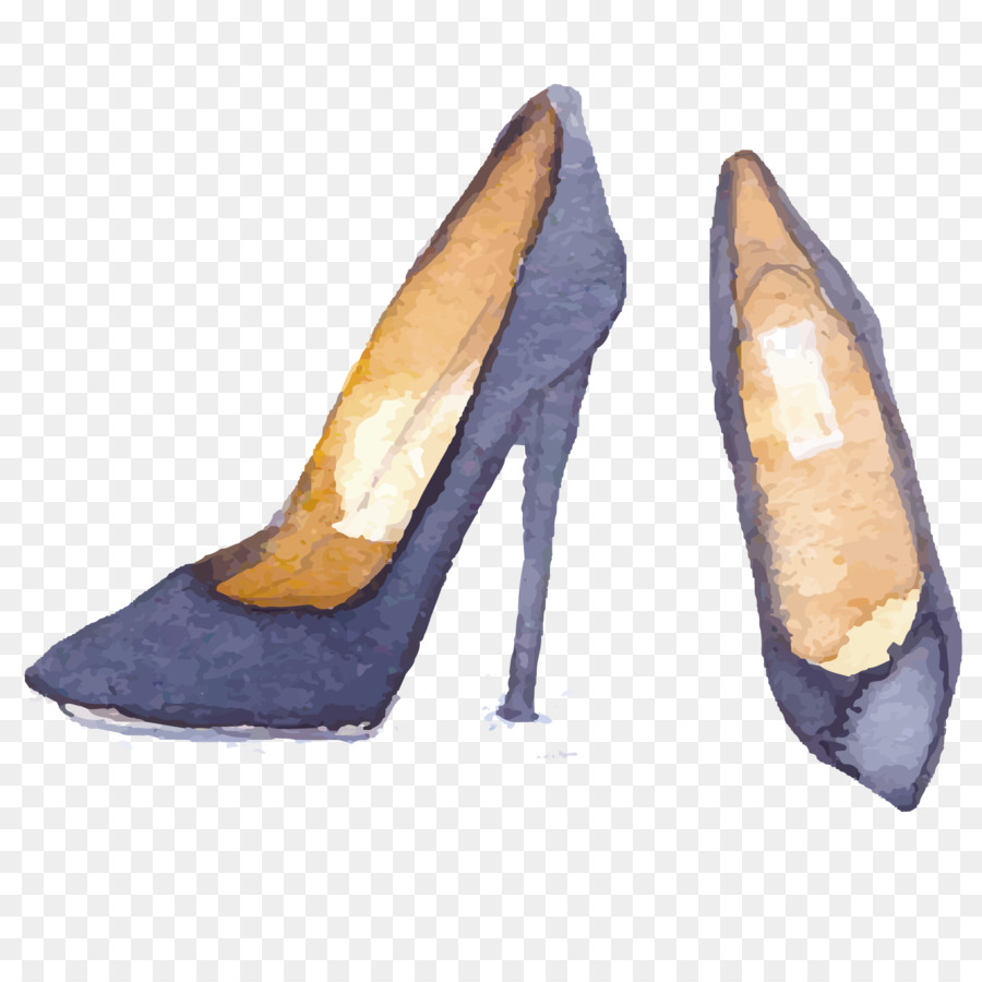 900x900 Shoe Watercolor Painting High Heeled Footwear Illustration