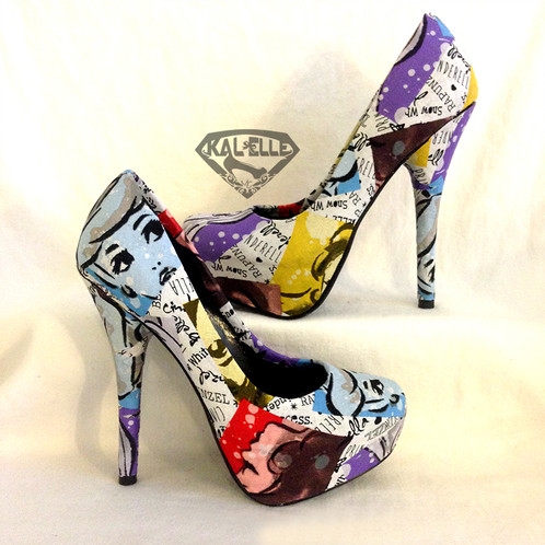 498x498 Watercolor Princess Platform Heels