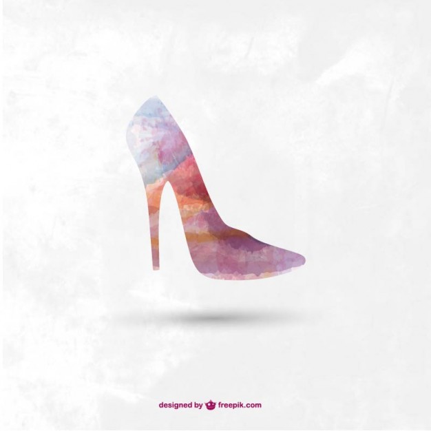 626x626 Watercolor Fashion High Heels Vector Free Download