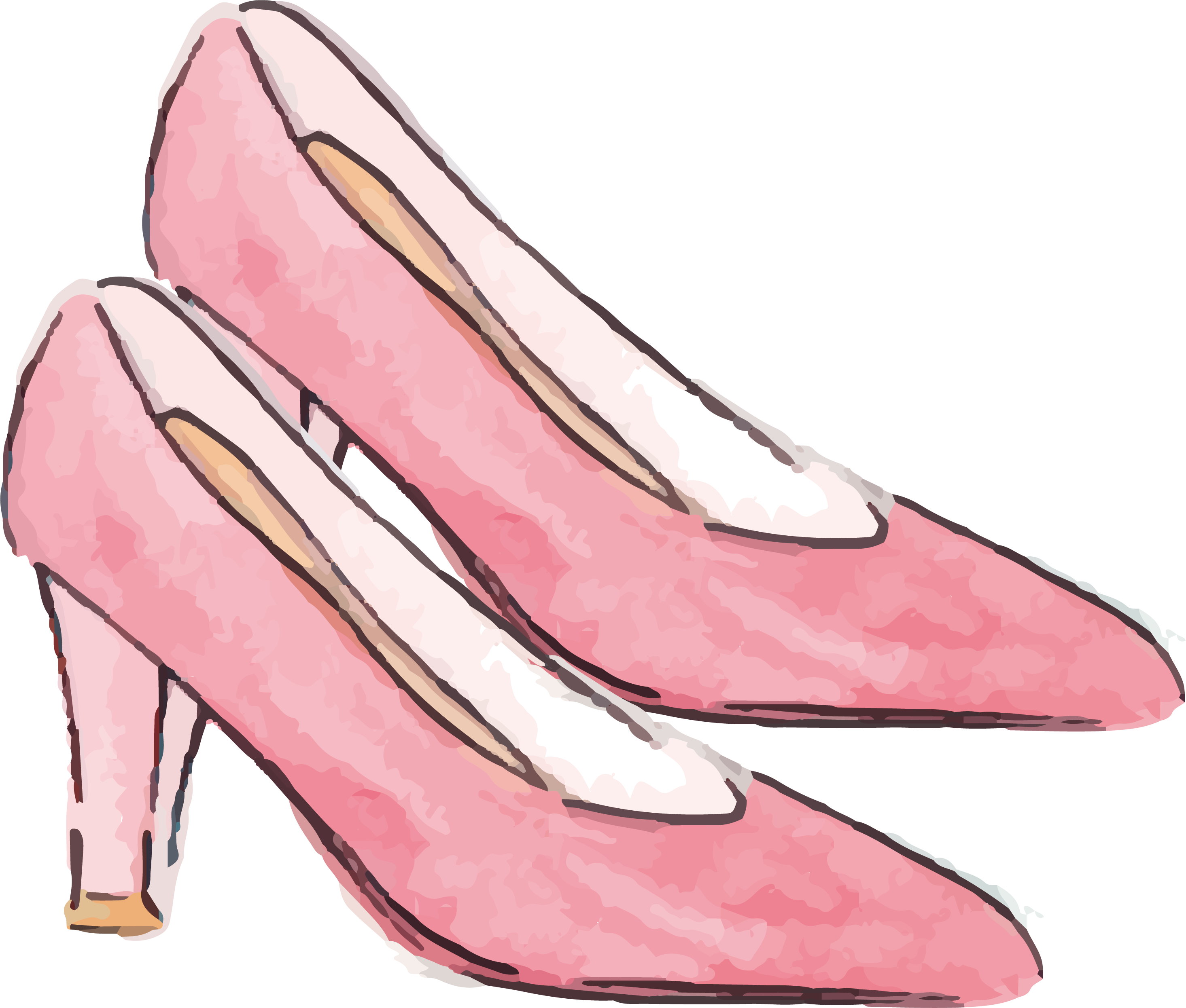 2931x2493 Collection Of Free Heels Drawing Watercolor. Download On Ubisafe