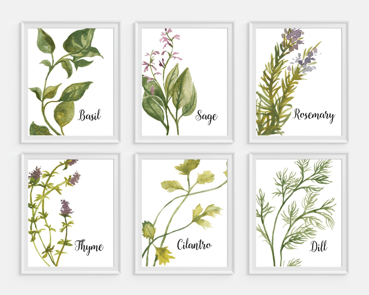 1500x1200 Herbs Art Watercolor Herbs Kitchen Wall Art Cooking Art, Herb