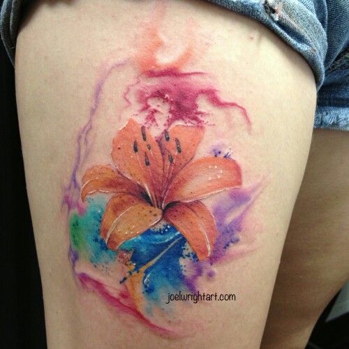 500x500 Watercolor Hibiscus Tattoo Everything...but Food!