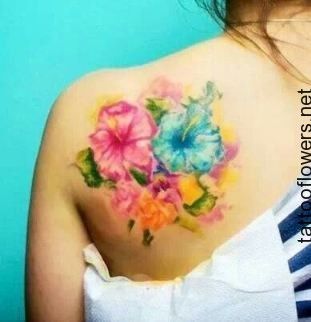 311x322 Watercolor Hibiscus Tattoo... Sweet Tattoos