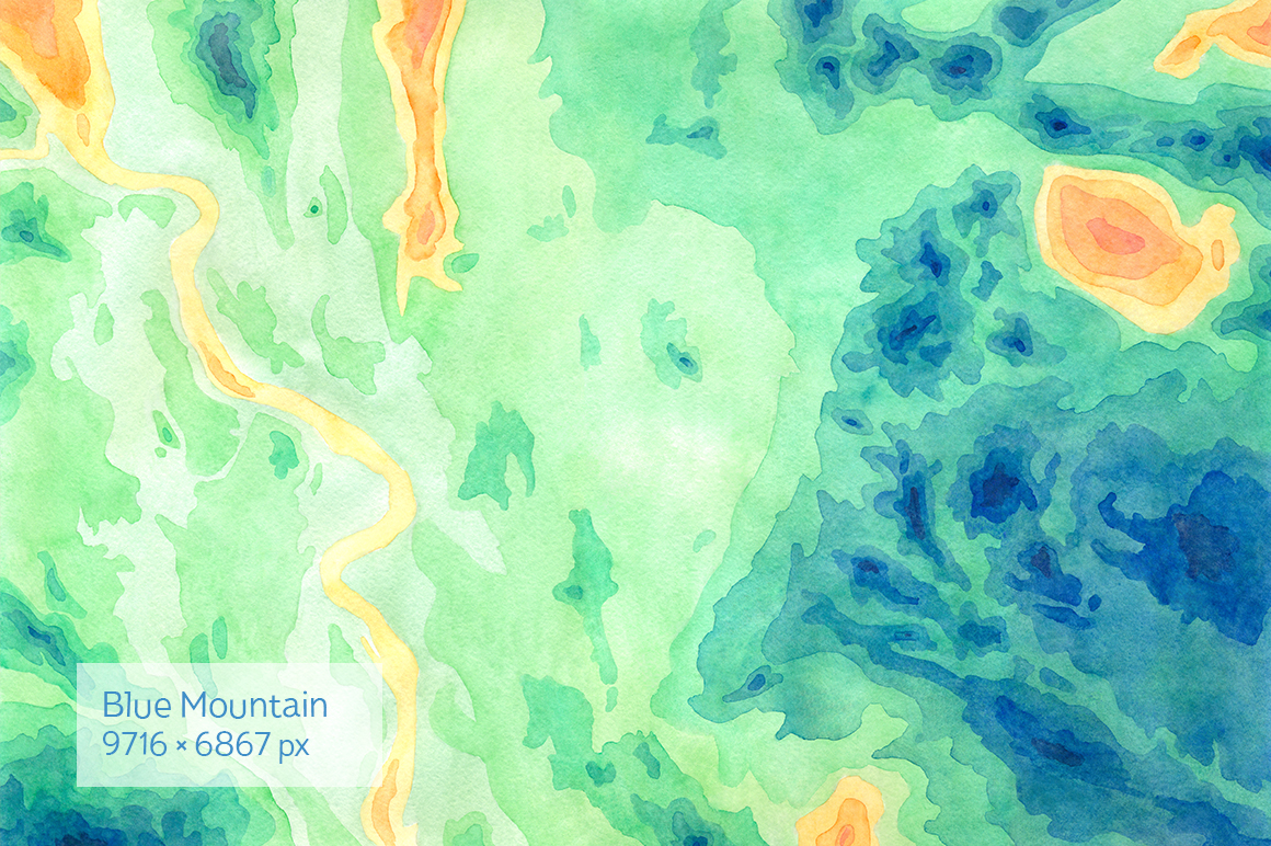 1160x772 Watercolor Maps Set Of 6 High Resolution Images By
