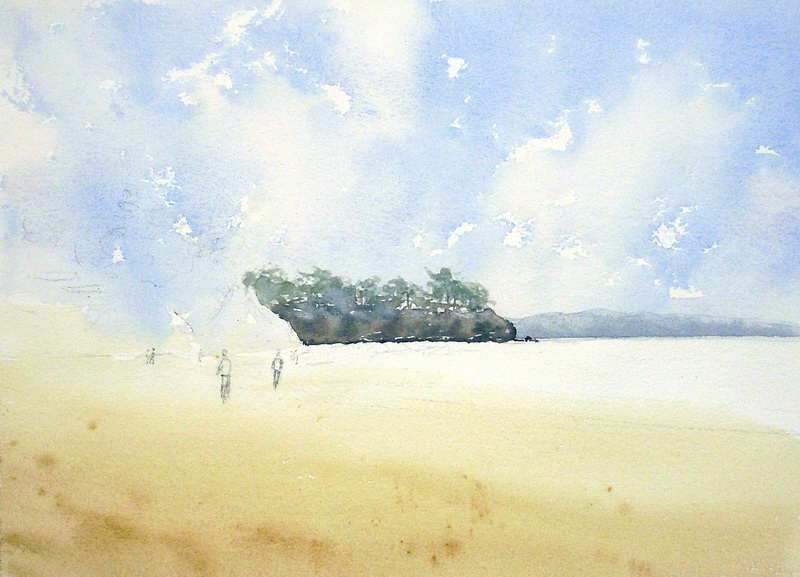 800x577 How To Paint Distant Hills On The Coast