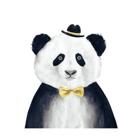 473x473 Watercolor Hipster Panda Drawing. Hipster Animal. Art By Lenaer