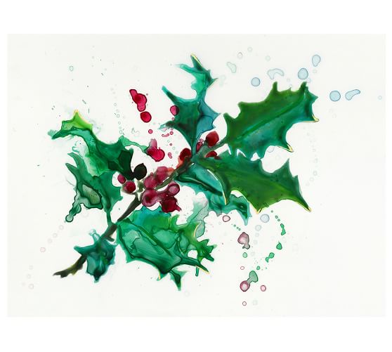 558x501 Watercolor Holly Pottery Barn