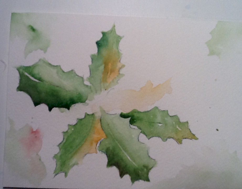 922x718 Christmas Holly Card