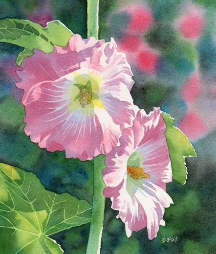422x495 Barbara Fox Watercolor Flower In Watercolor
