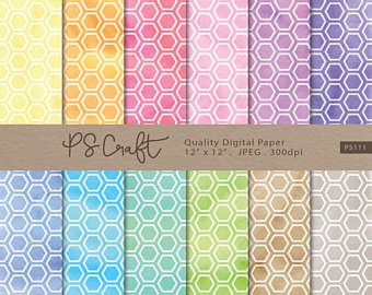 340x270 Honeycomb Watercolor Etsy