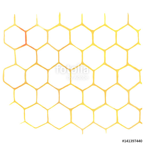 500x500 Watercolor Honeycomb On White Stock Photo And Royalty Free Images