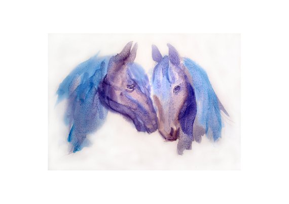 570x403 Prints Of Watercolour Painting Horse Watercolor Horse Etsy