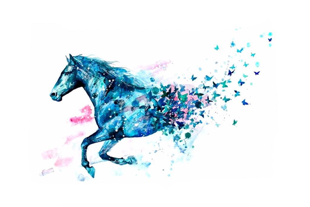 1024x683 Watercolor Horse Spirit Tattoo Mybodiart