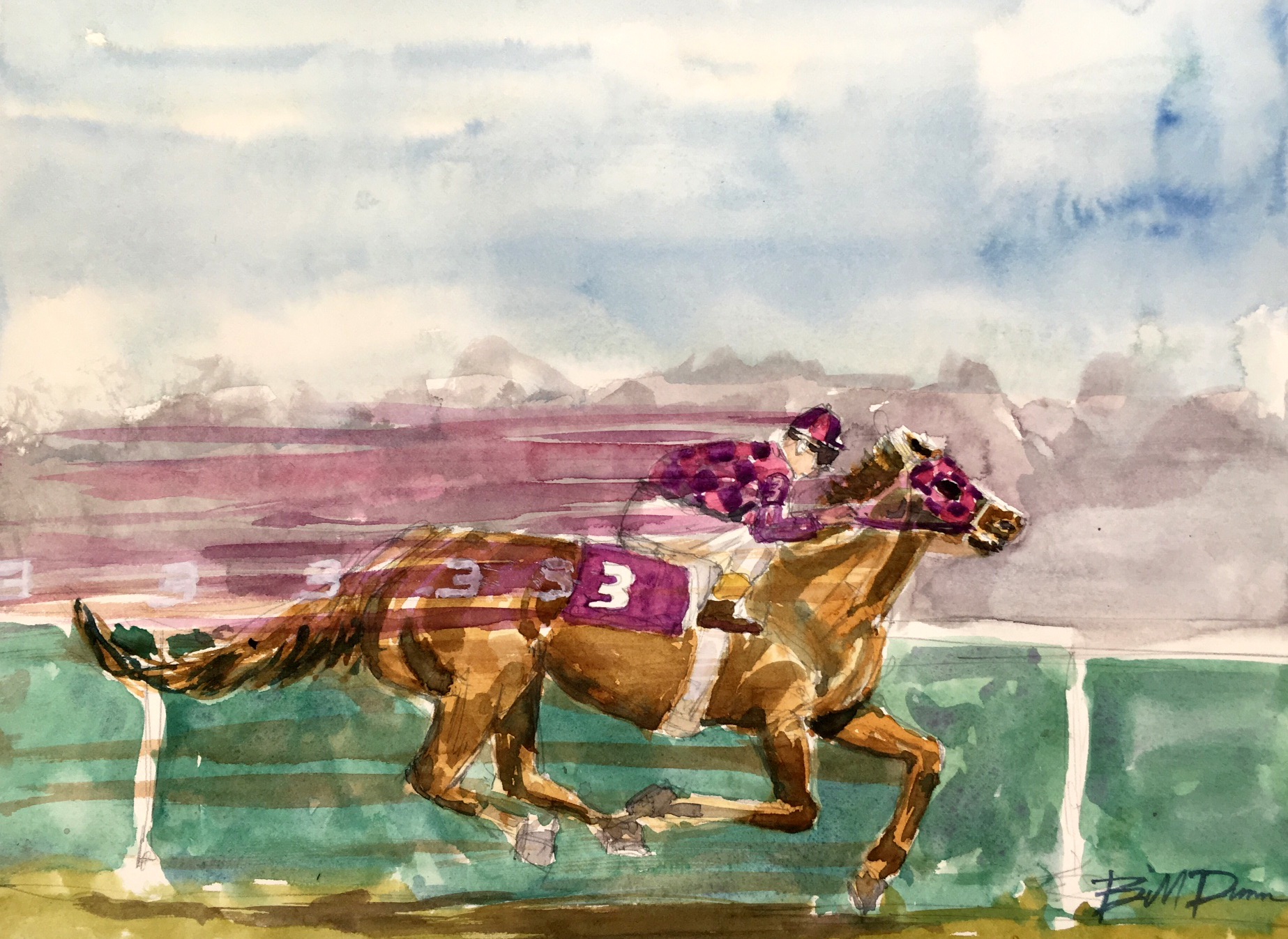 1847x1347 Easy Watercolor Horse Painting The Secretariat
