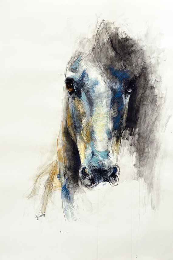 Watercolor Horse Head