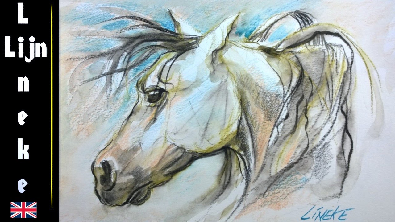 1280x720 Drawing A Horse Head With Water Color Pencils Easy Tutorial