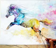 Watercolor Horse Paintings