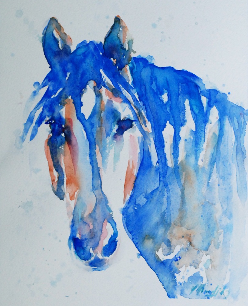 812x1000 Vicki Wood, Jd Sweet Eyes... Horse Watercolor Painting