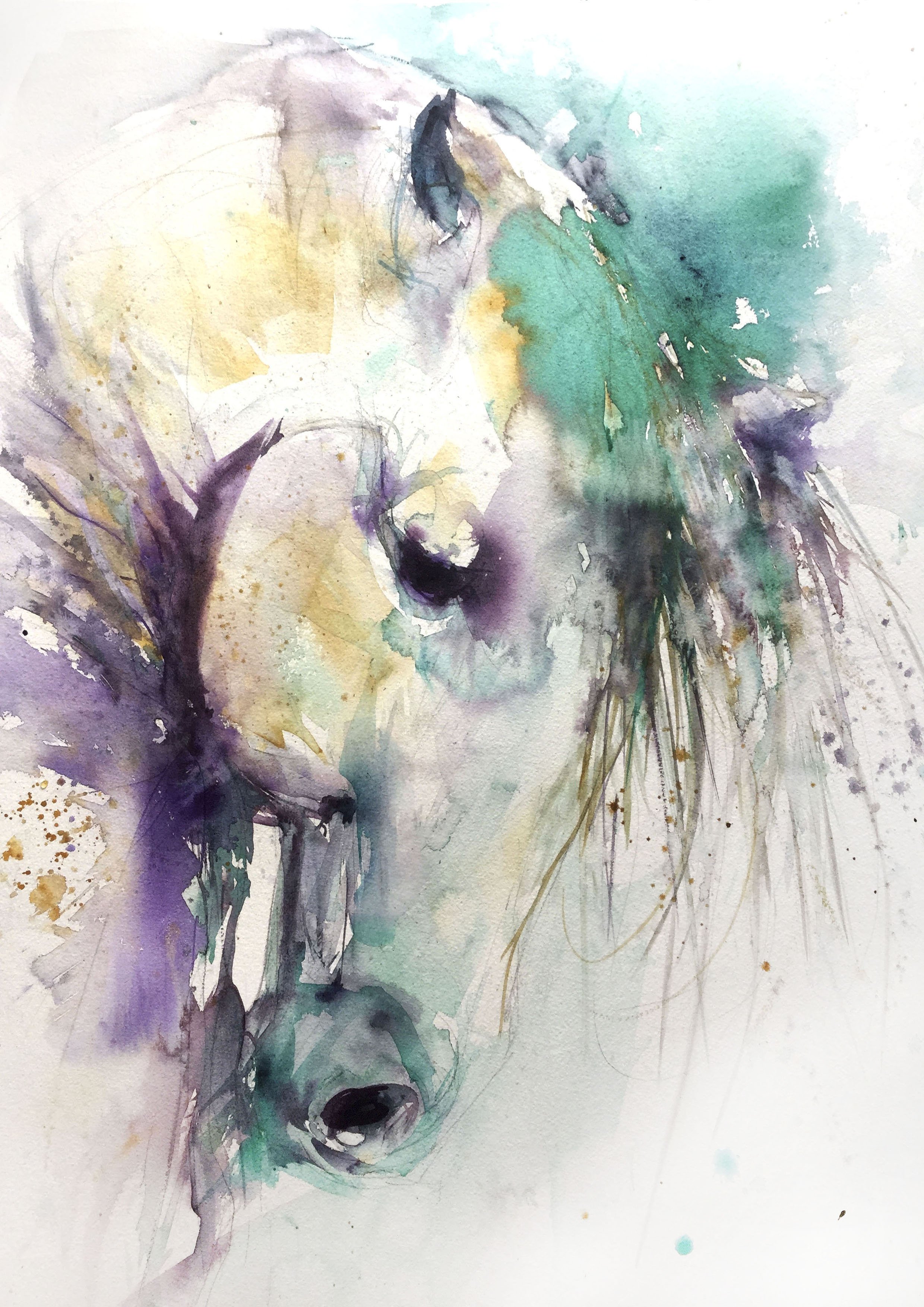 2480x3507 Signed Limited Edition Print From Original Horse Watercolour Painting